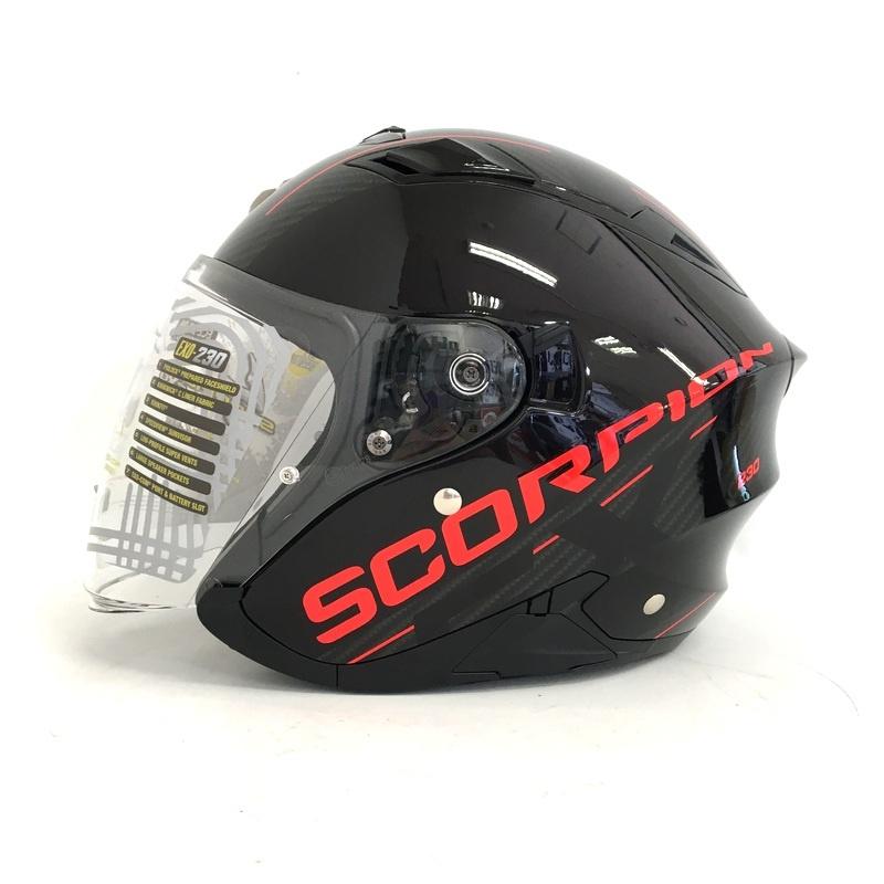 SCORPION EXO-230 QR ジェットヘルメット 除菌消臭済 Lサイズ ブラック