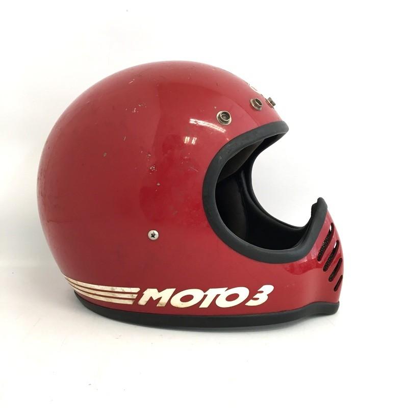 ビンテージタイプ　モトクロスヘルメット Lサイズ　BELLMOTOステッカー仕様 BELL MOTO3 後期型 ビンテージ オフロードヘルメット 除菌消臭済 XL
