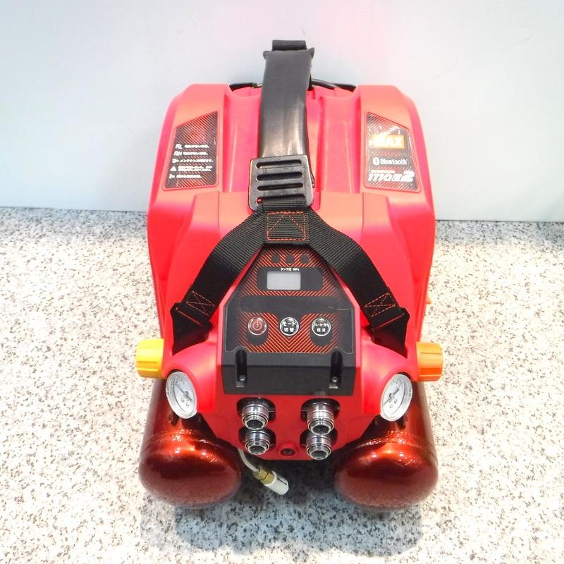 マックス スーパーエア コンプレッサ AKHL1110E2 美品 常圧/高圧 エアツール エアーコンプレッサー レッド エア工具 MAX