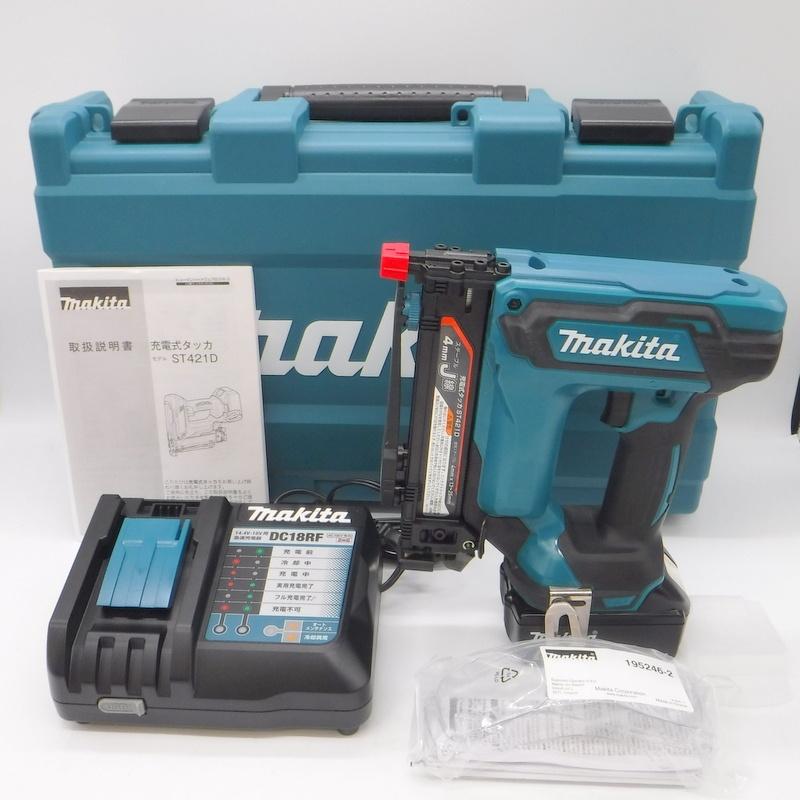 マキタ 充電式タッカ ST421DRG 美品 18V 6.0Ah フルセット バッテリ  