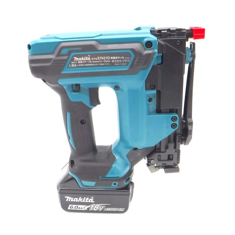 マキタ 充電式タッカ ST421DRG 美品 18V 6.0Ah フルセット バッテリ 