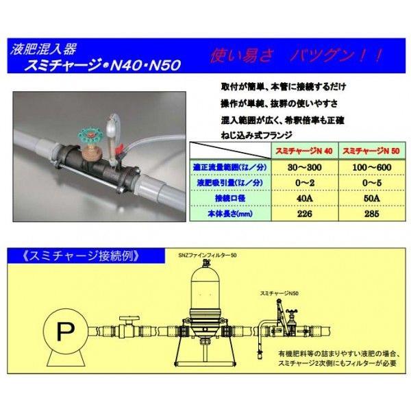 液肥混入機　スミチャージ40 一回配管のみ スミチャージ N−40液肥注入器 : 散水社 - 通販 - Yahoo!ショッピング