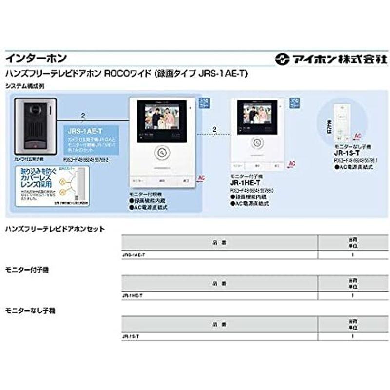 アイホン　モニター付子機　JR-1HE-T