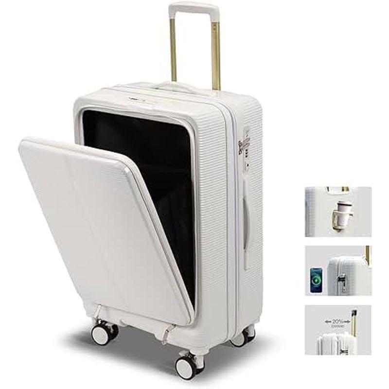 純正販売品 [Yuweijie] スーツケース フロントオープン 機内持ち込み