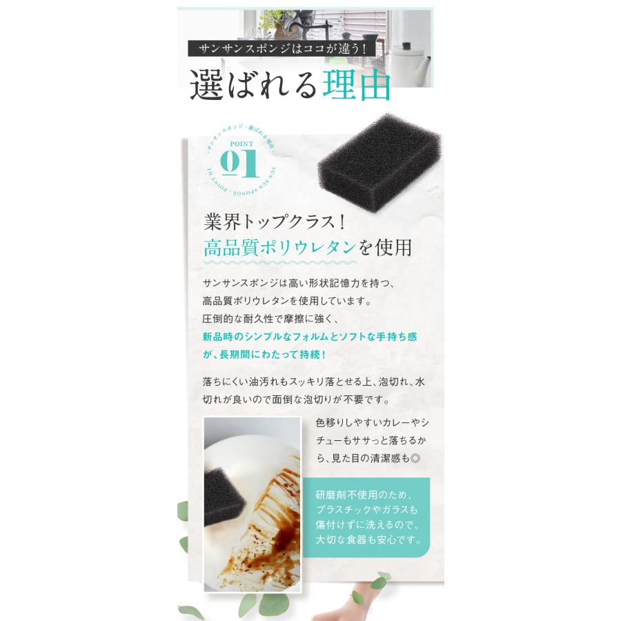 サンサンスポンジ キッチンスポンジ 1個 台所用中性洗剤 サンセブンハイアール 100g お試し 1000円セット スポンジ 食器洗いキッチン【公式ストア】 | サンサンスポンジ | 05