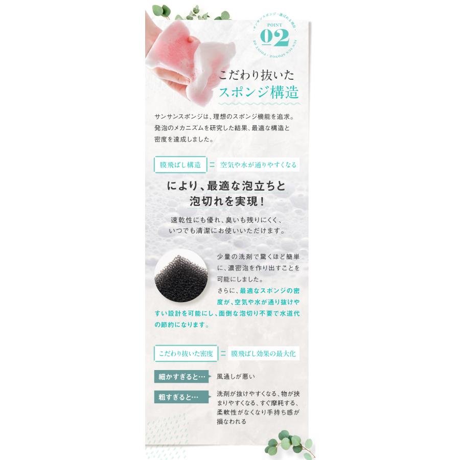 サンサンスポンジ キッチンスポンジ 1個 台所用中性洗剤 サンセブンハイアール 100g お試し 1000円セット スポンジ 食器洗いキッチン【公式ストア】 | サンサンスポンジ | 07