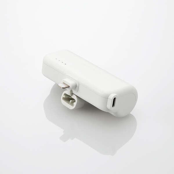 DE-C59L-5000SWH エレコム 直挿しモバイルバッテリー Lightning 5000mAh コンパクトサイズ  iPhone用 スマートフォン用 タブレット用 | ELECOM | 02