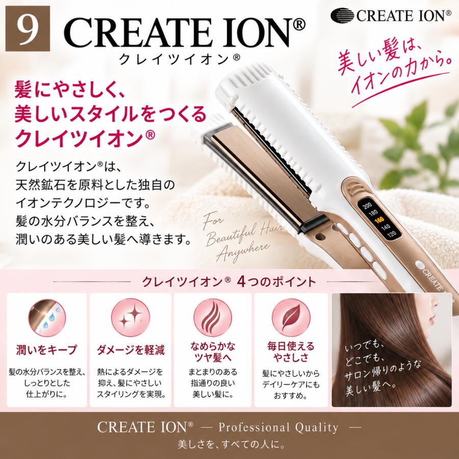CREATEs（クレイツ） RCIS-G02W ストレートアイロン クライン