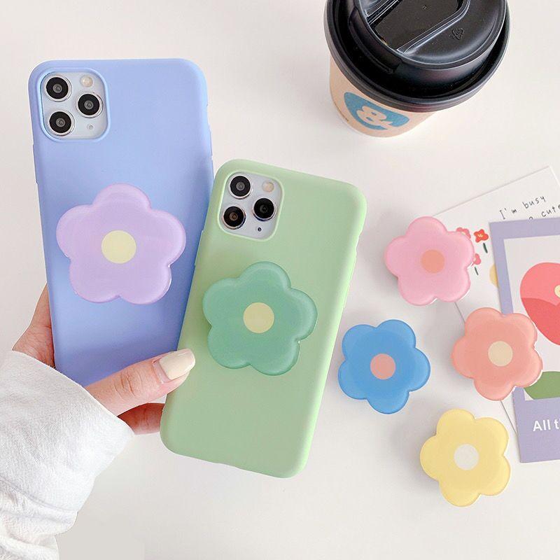 スマホスタンド 花 ポップグリップ 韓国  おしゃれ  かわいい グリップトック スマホグリップ スマホアクセサリースマホリング ピンク 紫 の商品画像