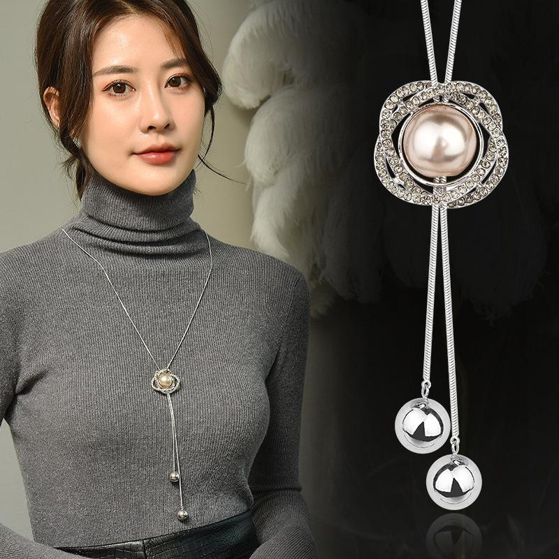 ネックレス・ペンダント Elegant ネックレス ペンダント ロングチェーン レディースアクセサリー