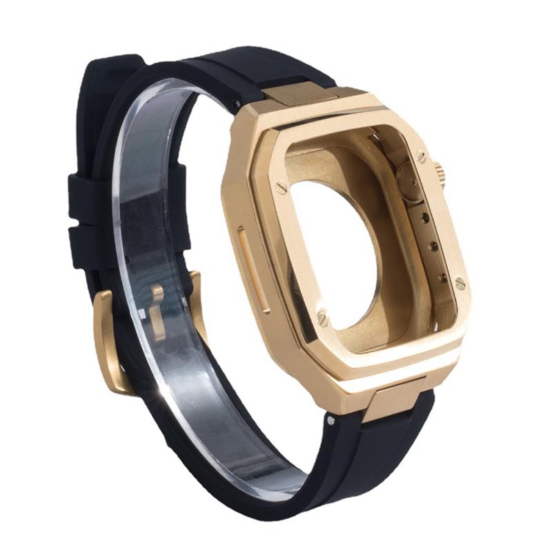 【値下げ】【新品未使用】Apple Watch 44mm／45mm用　高級ケース Apple Watch 9 8 7 ケース 45mm バンド ステンレス 高級 44mm