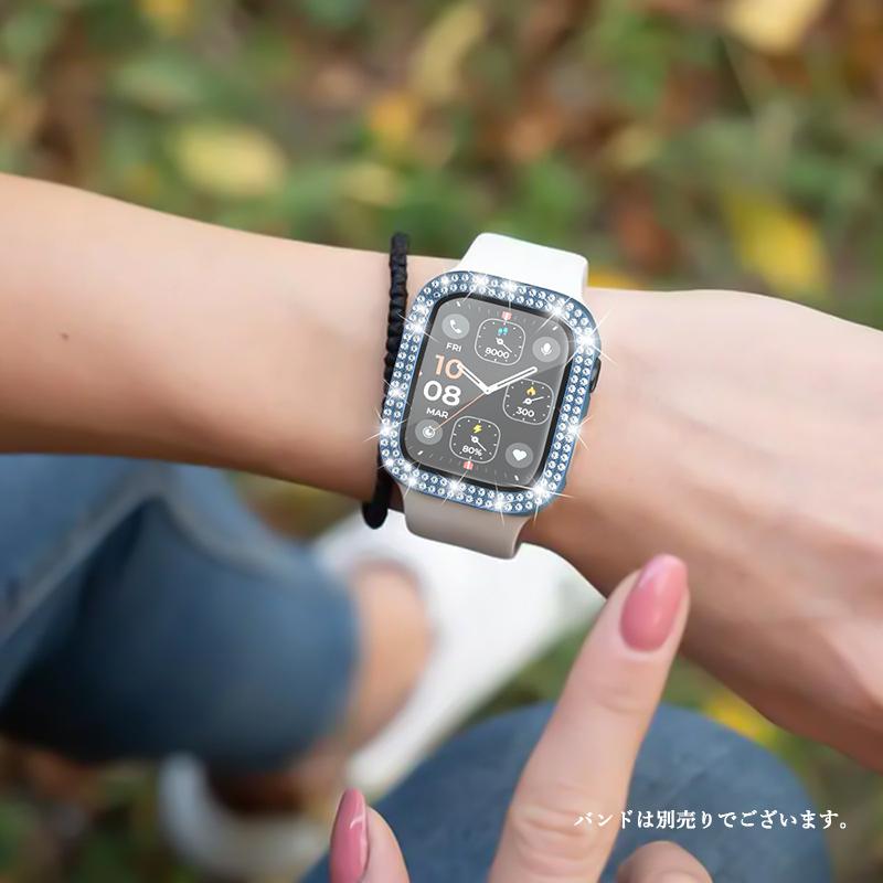 アップルウォッチキラキラカバー　ケースApple Watchレザーベルトバンド Apple Watch アップルウォッチ セット キラキラ バンド カバー ベルト