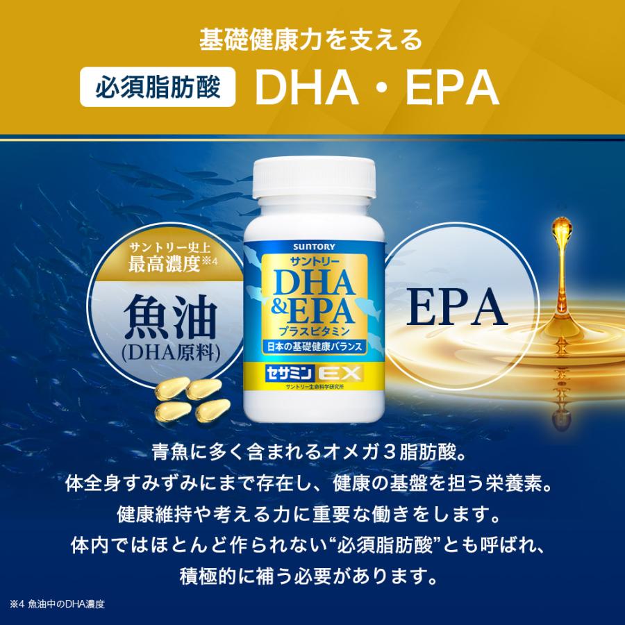 サントリー 公式 DHA&EPA＋セサミンEX オメガ3脂肪酸 DHA EPA サプリ 240粒入/約60日分｜suntorywellness｜07