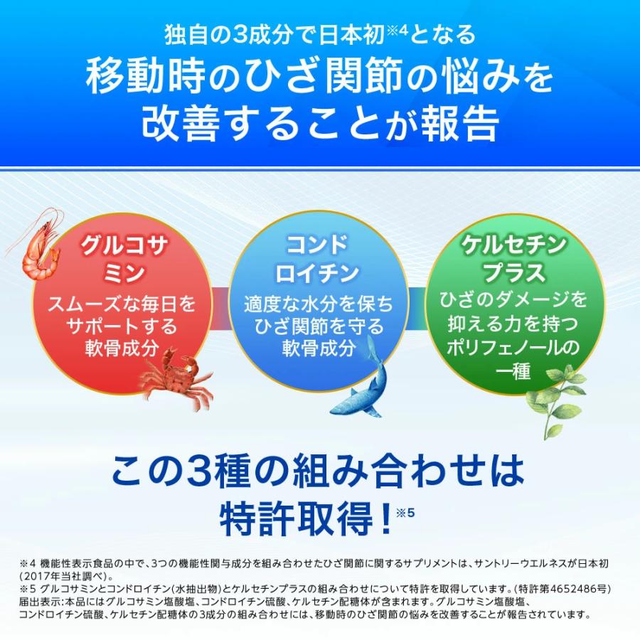 TVCMで話題！サントリー 公式 グルコサミン アクティブ 機能性表示食品 コンドロイチン ひざ サプリメント サプリ 360粒入/約60日分｜suntorywellness｜06