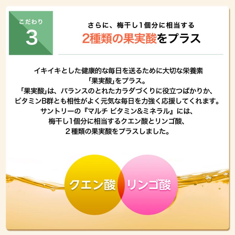 サントリーウエルネス マルチビタミン&ミネラル サプリメント 180粒(約