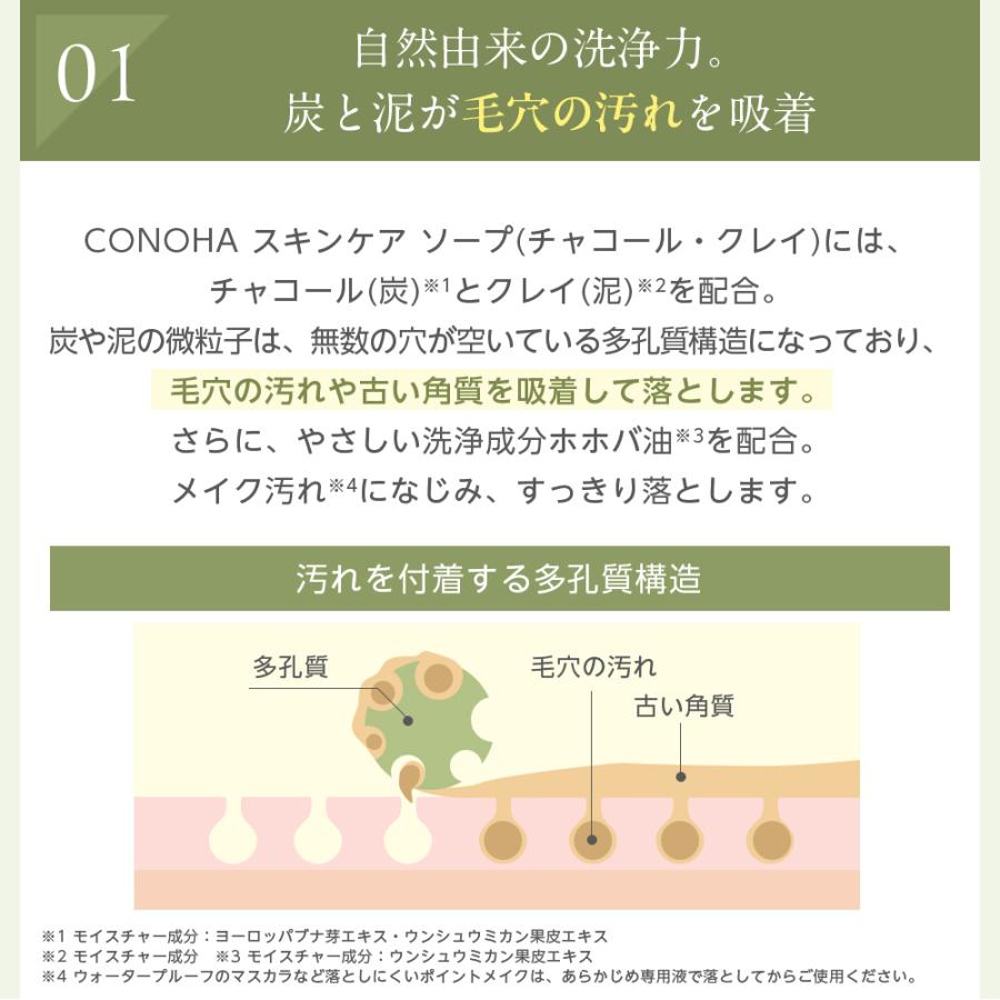 サントリーウエルネス conoha(コノハ) スキンケアソープ チャコール 