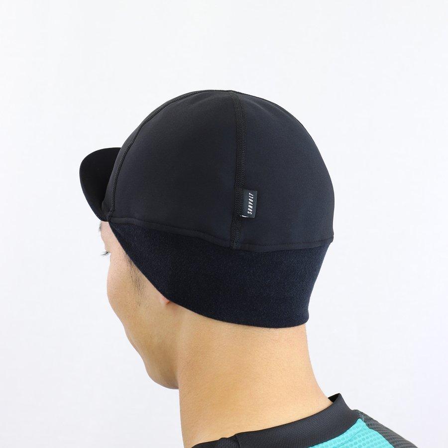 ウィンターサイクリングキャップ【ブラック】フリーサイズ