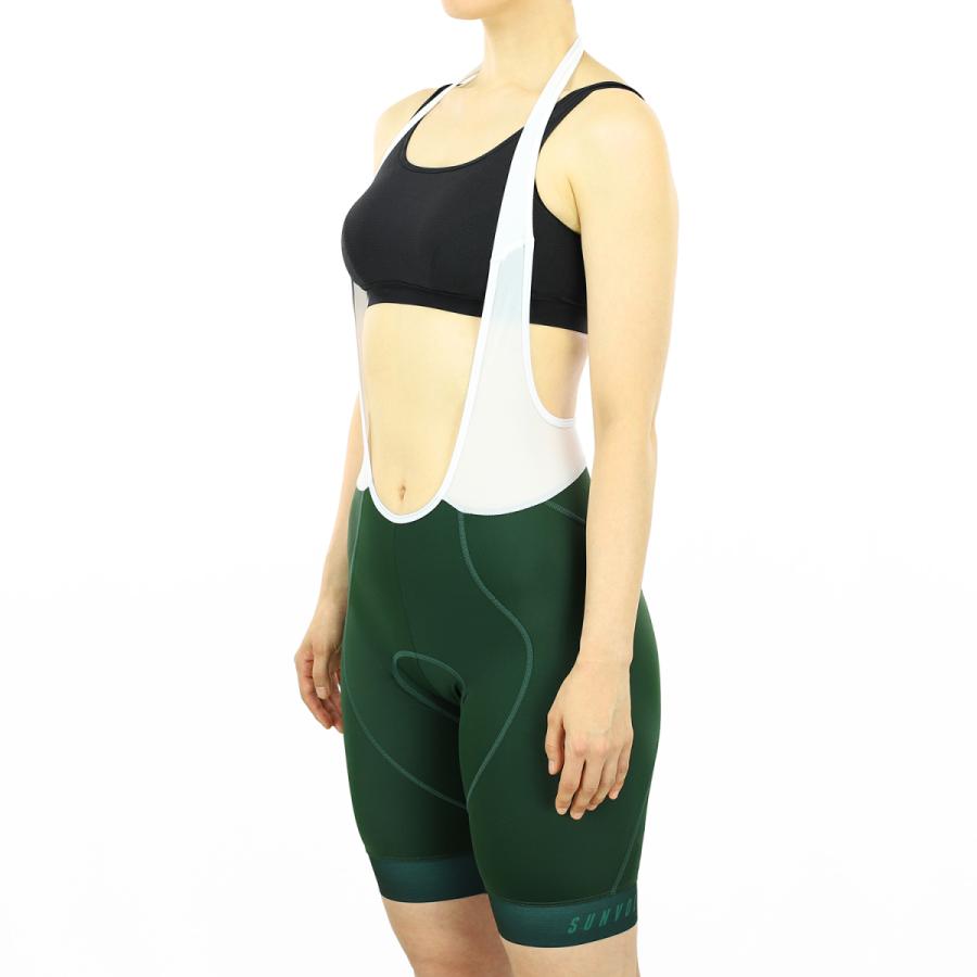 サンボルト レディース ホルターネックビブパンツ［グリーン］ レディースホルターネックサーモビブタイツ［ブラック