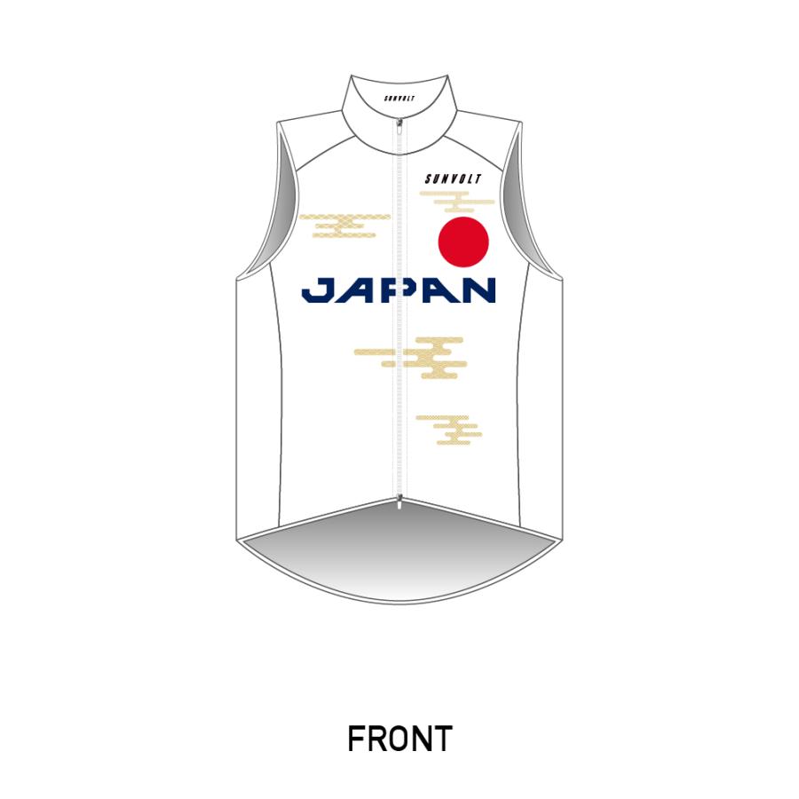 激レア品　TEAM JAPAN サイクルジャージ ビブショーツ　ベストセット 受注生産》STANDARDウィンドベストVer2(WV2) Team JAPAN統一ジャージ