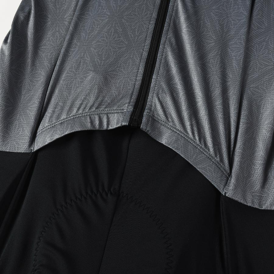 カーゴポケット付スタンダード半袖セパレートワンピース ［グレーx黒