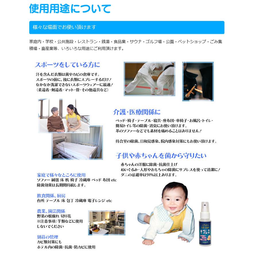 ノンアルコール除菌剤 サプレスA 業務用 4000ml 4L 除菌 抗菌_6
