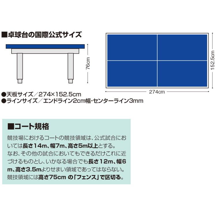 卓球台 国際規格サイズ 小学校(ホープス・カブ・バンビ)用 折りたたみ 