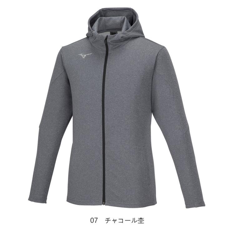 【新品】MIZUNO メンズ フルジップ フード付きジャージ L グレー MIZUNO（ミズノ） ジャージ 上 ソフトニットフルジップフーディ メンズ