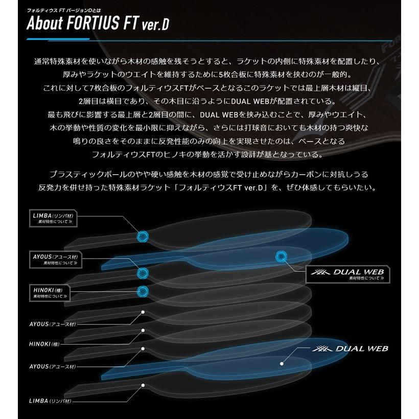 卓球ラケット ミズノ MIZUNO フォルティウス FT ver.D FL 83GTT70109_4