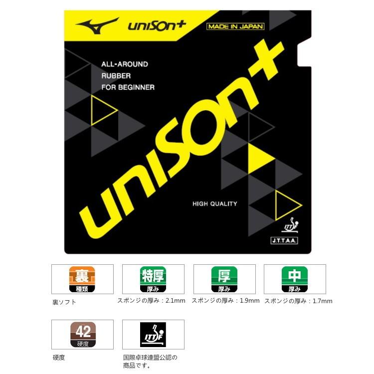 MIZUNO（ミズノ） 卓球ラバー ユニゾンプラス UNISON+ 裏ソフト mizuno