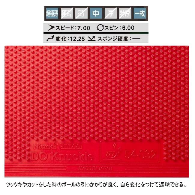 ドナックル ニッタク 卓球ラバー 変化系表一枚ラバー NR-8572