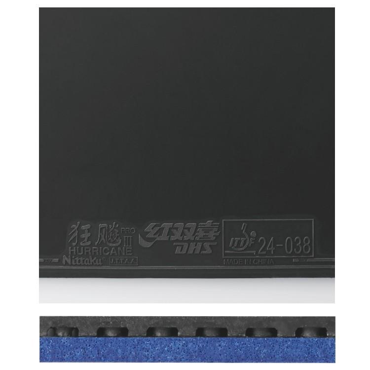 れろん卓球ラバー　キョウヒョウターボブルー黒特厚3枚セット レビュー Hurricane Pro III Turbo Blue (キョウヒョウプロ3
