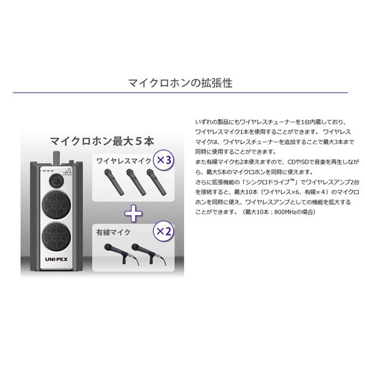 uni-pex ユニペックス☆防滴ワイヤレスマイク ユニペックス WA-7 Bセット シングル 防滴形ハイパワーワイヤレス