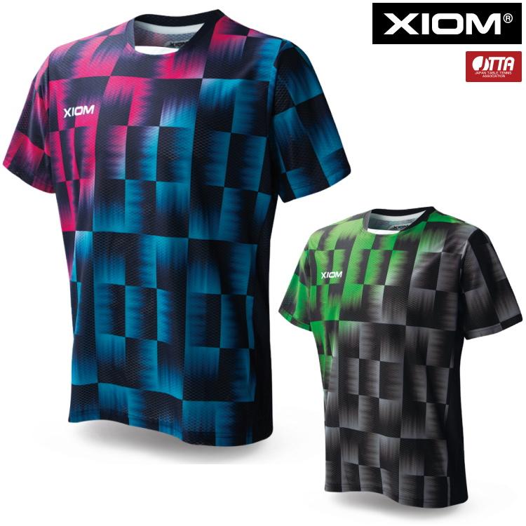 着用少美品　卓球　XIOM　ゲームシャツ　練習着　5枚セット　サイズL XIOM（エクシオン） 卓球ユニフォーム ペトラシャツ ゲームシャツ