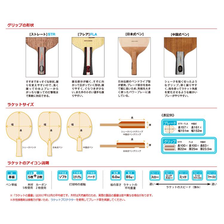 リーンフォース 卓球ラケット ヤサカ AC FL フレア シェークハンド TG