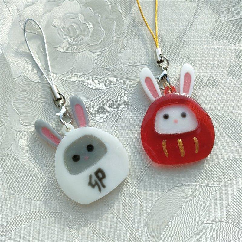 レジン液 レジン お正月 干支 うさぎ だるま キーホルダー シリコン