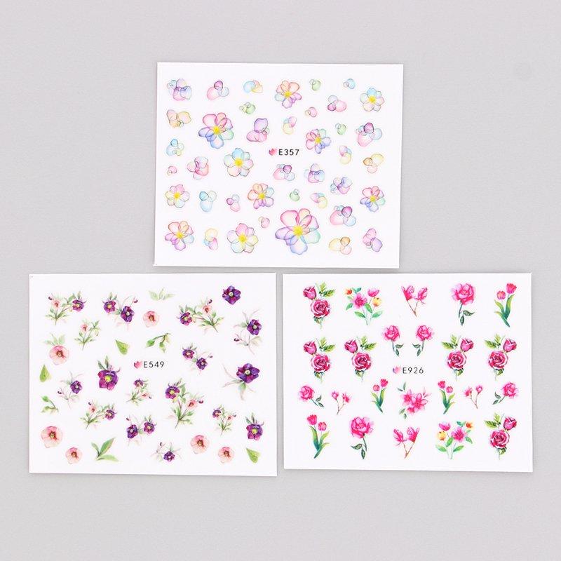 レジン液 アレンジ シール ステッカーセット フラワー5(3種入)_No