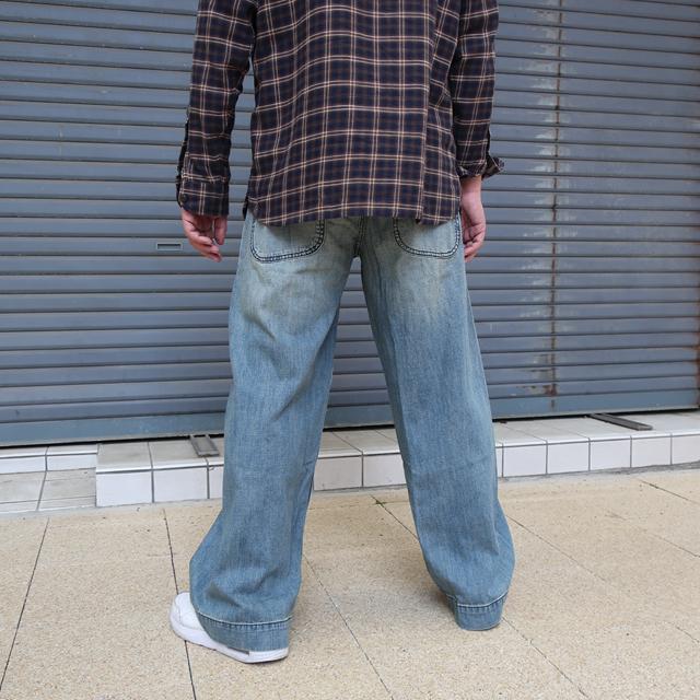 ズンドコページ HOUSTON（ヒューストン） セーラーパンツ メンズ デニム 巻きパンツ