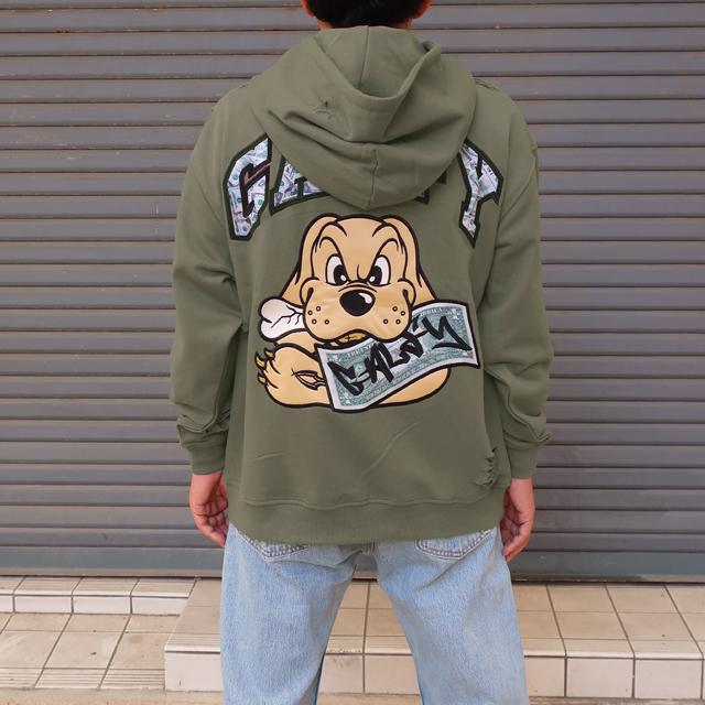 GALFY（ガルフィー） パーカー ダメージ加工 お金大好きパーカー ユニ