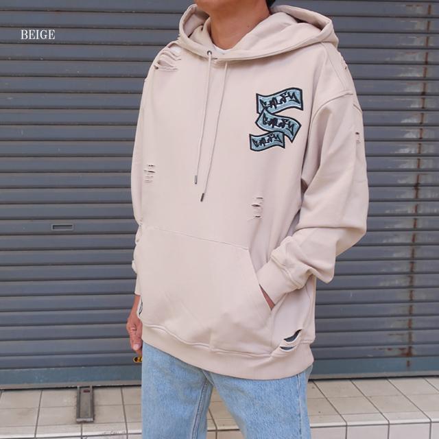 GALFY（ガルフィー） パーカー ダメージ加工 お金大好きパーカー ユニ