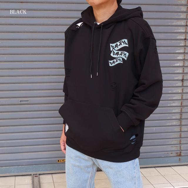 GALFY（ガルフィー） パーカー ダメージ加工 お金大好きパーカー ユニ