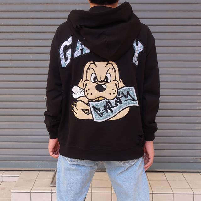 GALFY ガルフィー ダメージ加工 パーカー LLサイズ GALFY（ガルフィー） パーカー ダメージ加工 お金大好きパーカー ユニ