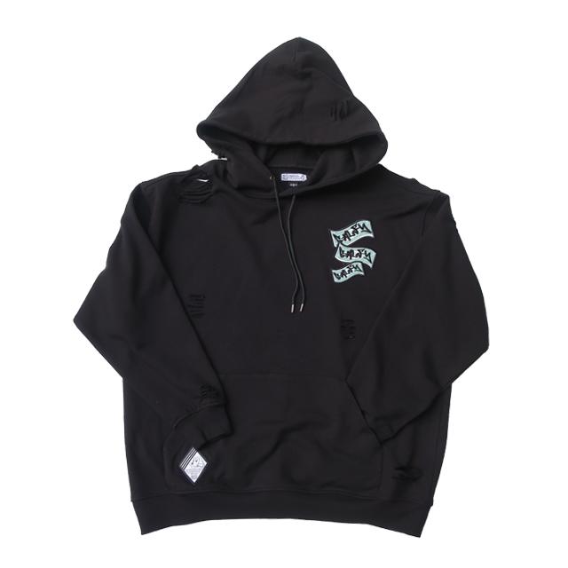 GALFY ガルフィー ダメージ加工 パーカー LLサイズ GALFY（ガルフィー） パーカー ダメージ加工 お金大好きパーカー ユニ