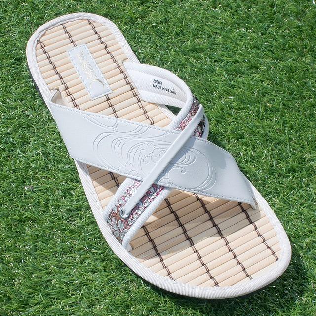 絡繰魂 カラクリダマシイ メンズ 和柄 金襴 竹 サンダル 202951