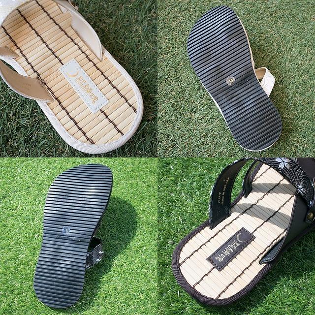 絡繰魂 カラクリダマシイ メンズ 金襴 竹 サンダル 和柄 212910