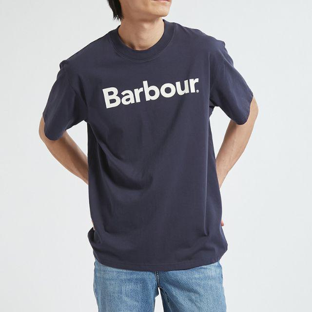 Barbour（バブアー） tシャツ メンズ 定番ロゴ 半袖 pensford os fit t