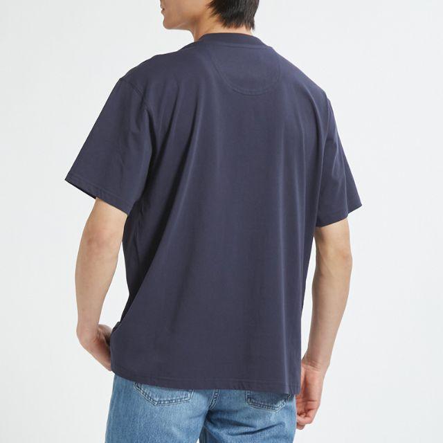 Barbour（バブアー） tシャツ メンズ 定番ロゴ 半袖 pensford os fit t