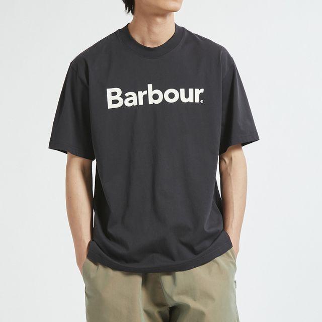 Barbour（バブアー） tシャツ メンズ 定番ロゴ 半袖 pensford os fit t