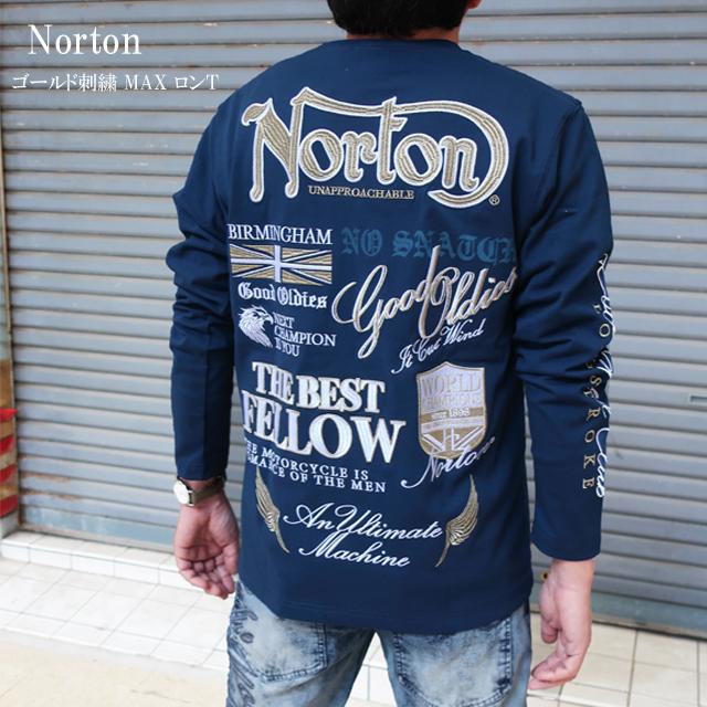 ノートン（NORTON） tシャツ 長袖 メンズ ゴールド刺繍 MAX ロンt
