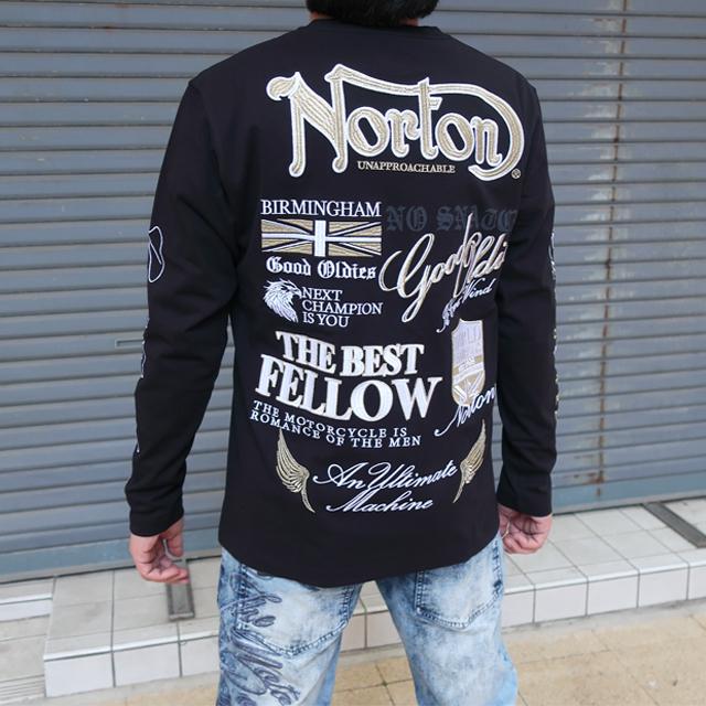 ノートン（NORTON） tシャツ 長袖 メンズ ゴールド刺繍 MAX ロンt