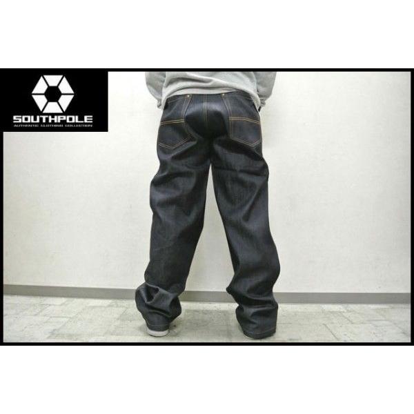 SOUTH POLE サウスポール ストレートデニム メンズ ルーズフィット 太めシルエット （ノンウォッシュ加工） 318014